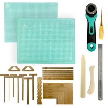 Imagem de Base de Corte A3 45x30 Mesa Apoio Placa Para Cortar Tecido Papel Kit C