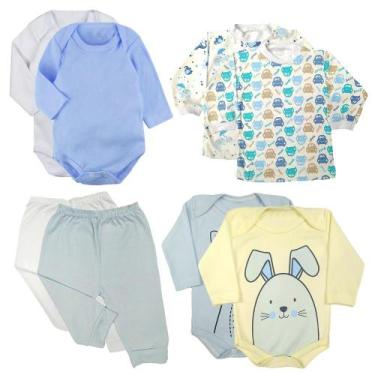 Imagem de Kit Roupas de Bebê 8 Peças Enxoval Com Body e Mijão Algodão - Koala Ba