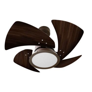 Imagem de Ventilador De Teto Venti-Delta Marrom Com 4 Pás Marrom De Mdf 84Cm De Diâmetro 220V Led Luz 6000K