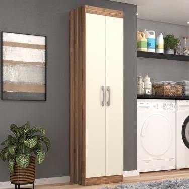 Imagem de Armário Multiuso Para área De Serviço 2 Portas San Marino Castanho-offwhite