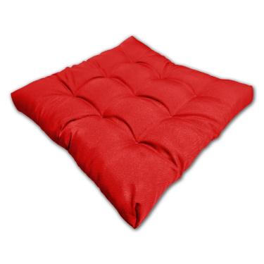 Imagem de Almofada Futon Assento Decoração 60x60cm Flat Vários Modelos Vermelho