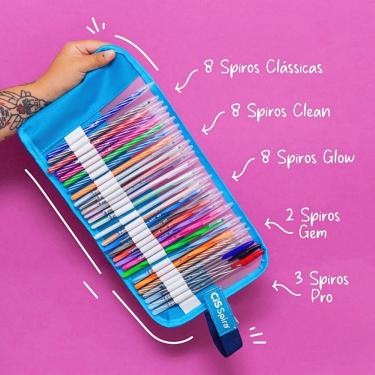 Imagem de Canetas Spiro 0.7mm Estojo Rollerset 29 Unidades Cis