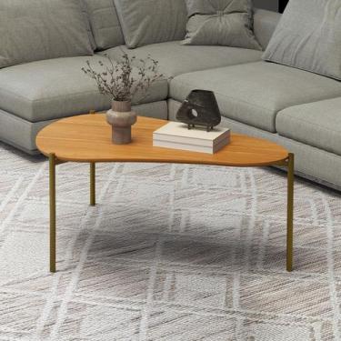 Imagem de Mesa de Centro Orgânica 100% Mdf Tb627 Freijó - Dalla Costa, Marrom, M