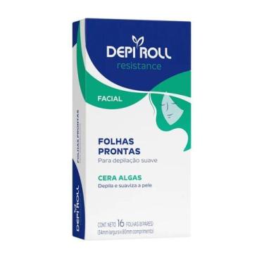 Imagem de Folhas Prontas Facial Depi Roll Resistance 16 Folhas - DEPIROLL