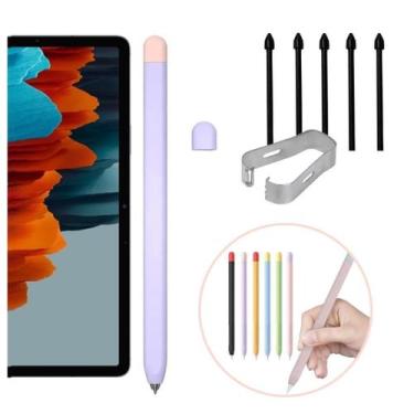 Imagem de Capa Para S-Pen Galaxy S7 Sm-T870 + Kit 5 Pontas Extras - Tech King
