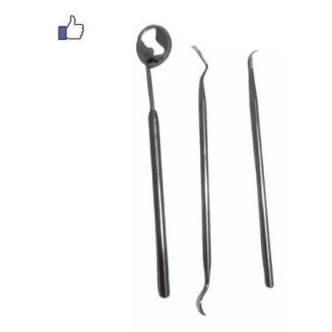 Imagem de Kit Removedor De Tártaro: Extrator De Tártaro+sonda+espelho - 6binvent