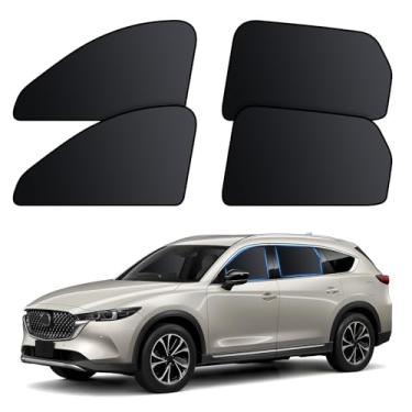 Imagem de ZATOOTO Persianas de janela de carro para CX-5 2017-2024, 4 peças de capas magnéticas de janela de carro - Cortinas de privacidade 100% de luz de bloco, sombra de sol de janela lateral para bebês