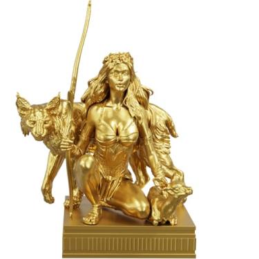 Imagem de Estátua Artemis Deusa Grega da Caça - Diana - Versão 4 (Cor Ouro)