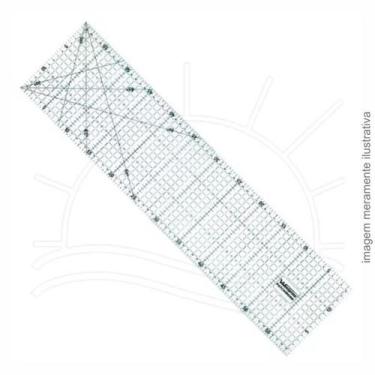 Imagem de Régua patchwork acrílico 15x60cm enquadramento âng - Almeida Costura