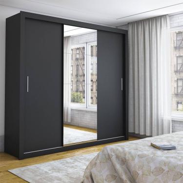 Imagem de Guarda Roupa Isabela Casal 3 Portas de Correr Com Espelho Luxo Carioca Móveis