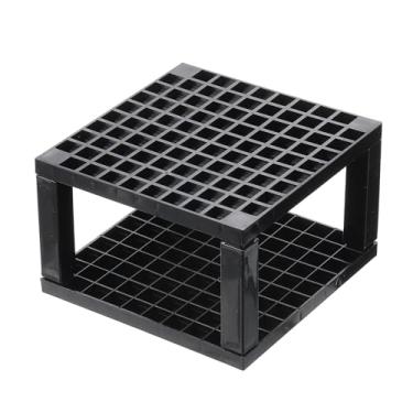 Imagem de PATIKIL 1 suporte de pincel, organizador de armazenamento de pincéis de tinta, 96 furos, suporte quadrado para mesa de artista, lápis de maquiagem, preto