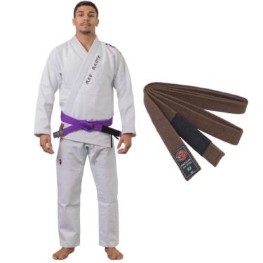 Imagem de Kimono Jiu Jitsu Trançado Reforçado Naja Hanzo Adulto Branco Unissex +