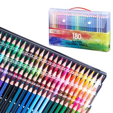 Imagem de CIADAZ 120/150/180/210 Artista profissional Conjunto de lápis de aquarela Lápis de cor solúveis em água para alunos de escola Adultos Lápis de cor Materiais de arte para esboços de livros de colorir