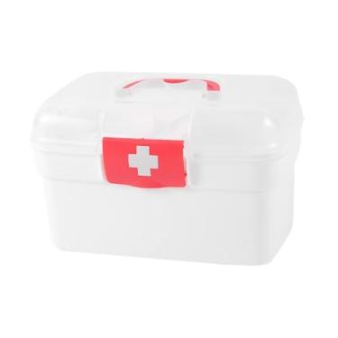 Imagem de Zialofi Caixa Médica Caixa de Primeiros Socorros, Estojo de Primeiros Socorros, Caixa de Armazenamento de Emergência de Tamanho Grande Caixa de Remédios, L