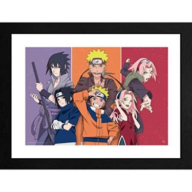 Imagem de GB Eye Naruto Shippuden Impressão emoldurada para adultos e crianças, 40,6 x 30,5 cm, anime, mangá, arte de parede, presente para casa e decoração