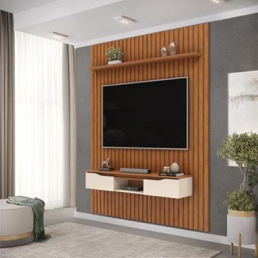 Imagem de Painel Suspenso Ripado Seko TV 65" Portas Basculantes Borda Chanfrada 