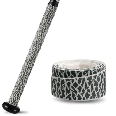 Imagem de INSUM Fita de aderência de taco de 1,1 mm, textura de estampagem dupla de chave grega, fita de taco de beisebol e softbol para desempenho em todos os climas, antiderrapante, pré-cortada para fácil