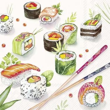 Imagem de Guardanapo para Decoupage Ihr 33x33 Sushi Japonês C/ 20 Unidade - GUAR