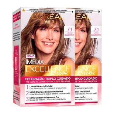 Imagem de LOréal Paris Coloração Imédia Excellence Kit - 7.1 Louro Acinzentado, 