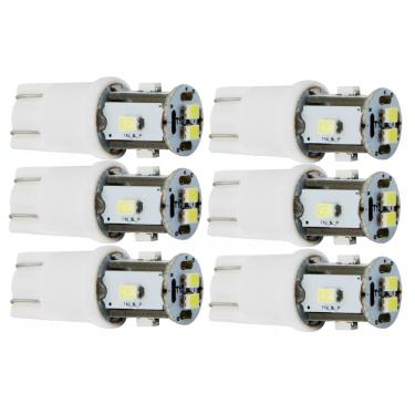 Imagem de 6 Lampadas Pingao T10 Tipo Torre 6 Leds Esmagada 1.8w Branco