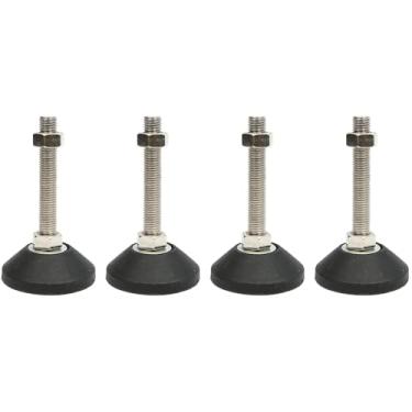 Imagem de BORDSTRACT Pés niveladores de móveis, 4 peças M6 ajustador de altura resistente tamanho da rosca para mesas, cadeira, sofá, bancada de trabalho, cômoda, banco, armários (D30*M6*L30)
