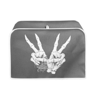 Imagem de Pzuqiu Capa de forno simples de esqueleto, capa de torradeira de pequeno utensílio de cozinha, resistente a manchas, à prova de poeira, capa de máquina de fazer pão