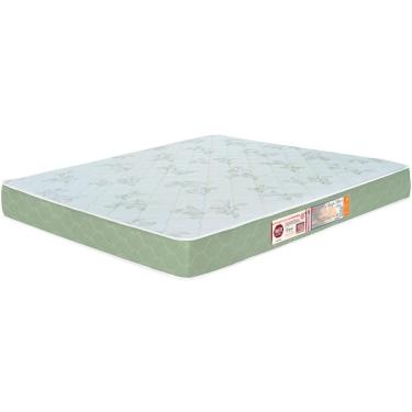 Imagem de Colchão Casal Sleep Max Espuma D33 128x188x25cm Branco-verde - Castor