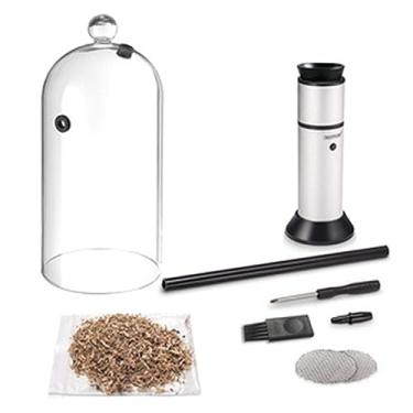 Imagem de Pistola portátil para fumar alimentos com efeito de estufa mini para uso ao ar livre e em casa adiciona forte sabor de fumaça para coquetéis, peru, queijo e assim por diante em alguns minutos, pacote B