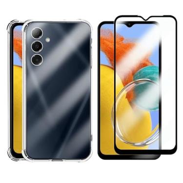 Imagem de Película Para M14 + Capa Capinha Compatível Samsung Galaxy Vidro 3d Anti Impacto