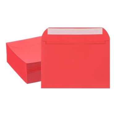 Imagem de PATIKIL Envelopes de convite de 19 x 13 cm, 100 peças autovedantes para convites A7 autoselo para casamentos, cartão de agradecimento, fotos, cartões postais, cartões de felicitações de aniversário