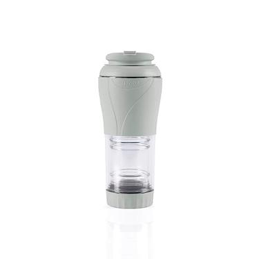 Imagem de Cafeteira Portátil Pressca 350ml – Preparo Rápido de chá e café Sem Filtro Descartável | Ideal para Viagens, Escritório e Casa | Livre de BPA - Cor: Cinza Fendi
