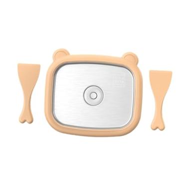 Imagem de Bothyi Mini máquina de sorvete de iogurte não elétrica 26x21x3,5 cm Acessórios Placa fria multifuncional de aço inoxidável Faça você mesmo guloseimas, com Capa de Poeira