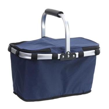 Imagem de Cesta De Compras, Cesta de Mercearia Portátil, Bolsa Grande Dobrável para Armazenamento de Supermercado Organização de Viagem e Cozinha