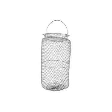 Imagem de Viveiro Samburá Cesto Guarda Peixe Arame Nº 3 26cm Malha 15