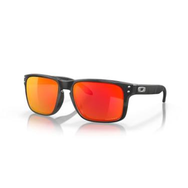 Imagem de Óculos de Sol Oakley Holbrook 0OO9102 9102E9 Tam 55 / Preto - Lentes Prizm Ruby