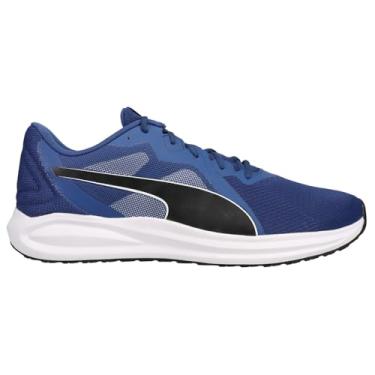 Imagem de PUMA Tênis masculino Twitch Runner, Azul/Puma Preto/Branco Puma, 11.5