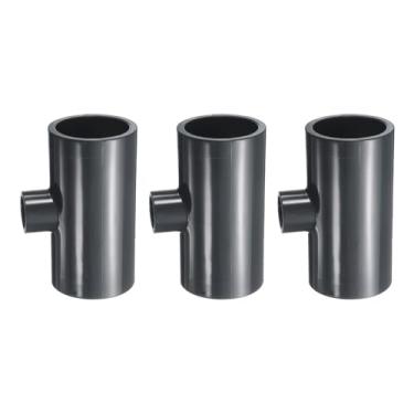 Imagem de HARFINGTON 3 peças de encaixe de PVC 3,5 cm x 1,2 cm conector de 3 vias para móveis acoplamento de tubulação de grau de construção acessórios de cotovelo para esgoto encanamento tubo de drenagem