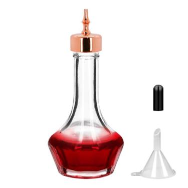 Imagem de eispap 3 garrafas de ouro rosa, garrafa de vidro de 50 ml, ferramenta de bar profissional decorativa para coquetel, ótima para barman, casa, bar, restaurante, com tampa de liga (3)