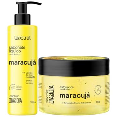 Imagem de Kit Sabonete Liquido + Esfoliante Corpo E Rosto Labotrat Dia A Dia Cheiro De Fruta Maracuja 300g