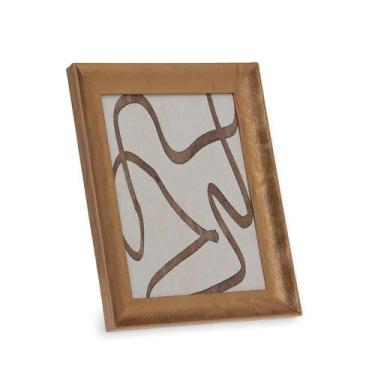 Imagem de Porta-Retrato Poliestireno e Vidro Moldura Dourada 15x20cm - MART