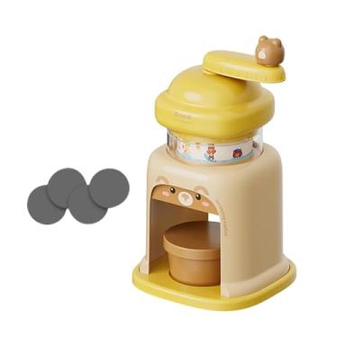 Imagem de IEUDNS de gelo manual, máquina de raspadinha leve para festas em casa, bar, restaurante, Amarelo com 1 Tigela