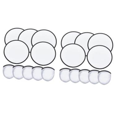 Imagem de Dynwave 10x Ventiladores de disco voador dobráveis com bolsas para lembrancinhas de festa, presentes de casamento e eventos, Branco