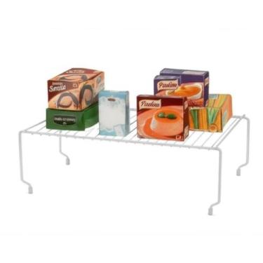 Imagem de Prateleira organizadora empilhavel branca linha organiza ref 9325 27 x