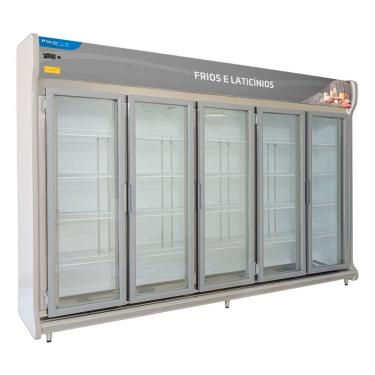 Imagem de Expositor Frios E Laticínios 5 Portas Polofrio Expositor Europeu Preto 220v