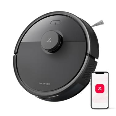Imagem de Robô aspirador e esfregão Roborock Q7 L5, sucção de 8.000 Pa, sistema duplo anti-emaranhamento, navegação LiDAR, zonas proibidas, aspirador robótico com carregamento automático, preto
