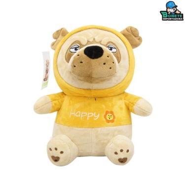 Imagem de Pelúcia Cachorro Bulldog Happy 30cm com Zíper - Toy king, Cachorro bul