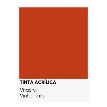 Imagem de Tinta Emborrachada Acetinada Vermelhos - Vitacryl, Vinho Tinto, 3,6 lt