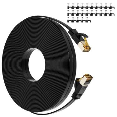 Imagem de Cabo Ethernet Mygatti Cat7 30m 10Gbps 600MHz Blindado Preto