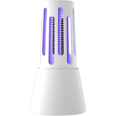 Imagem de Abajur Mata Mosquito USB – Armadilha Elétrica Anti-insetos, Silencioso e Seguro para Crianças e Pets, Elimina Mosquitos, Pernilongos e Moscas, Design Moderno e Compacto Cor:Branco