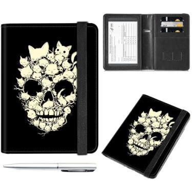 Imagem de Combo de capa de porta-cartões de passaporte e vacina, carteira de passaporte de viagem com bloqueio RFID, compartimento para cartão de vacina de couro, capa para passaporte para mulheres e homens